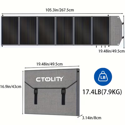 Monocrystalline High Power Solar Panel, 400W/200W/100W Portable Solar Panel, Foldable Solar Blanket, Solar Cell Efficiency Up To 23%, Suitable For Outdoor Adventure Boat Power Station, Garden, Courtyard, Roof, Camping RV Solar Generator