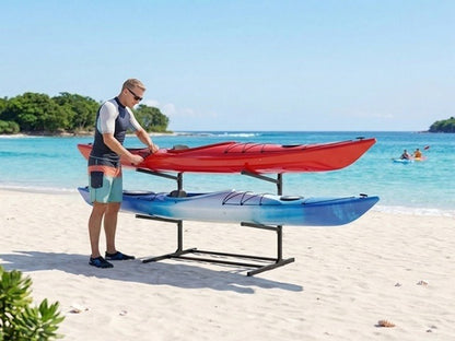 Kayak Storage Rack – Heavy-Duty Adjustable Stand for SUP, Canoe & Paddle Board | Wall, Dock & Freestanding | 400 lbs Capacity