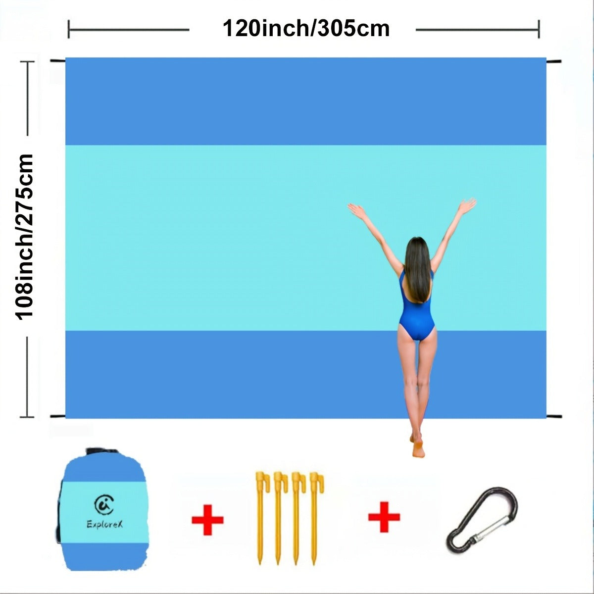 Sandproof Beach Blanket Oversized Extra Large Quick Dry Picnic Mat for Beach Camping Travel – Bohemia Dolphin Sailor Turtle Fish Patterns, 2-10 Adults
