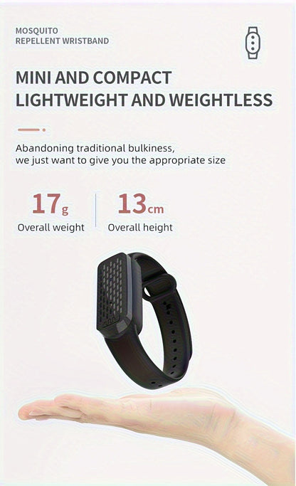 Mosquito Repellent Bracelet – Ultrasonic Soundwave Technology, USB Rechargeable, Waterproof Wristband for Camping Outdoor Hiking Travel, No Chemicals