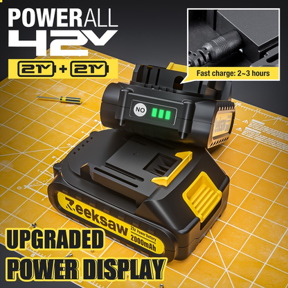Cordless Mini Chainsaw 8 Inch with 2x2.0Ah Batteries & Charger – Auto Oiler, Chain Tensioning, 26ft/s Speed for Tree Branches & Yard Work