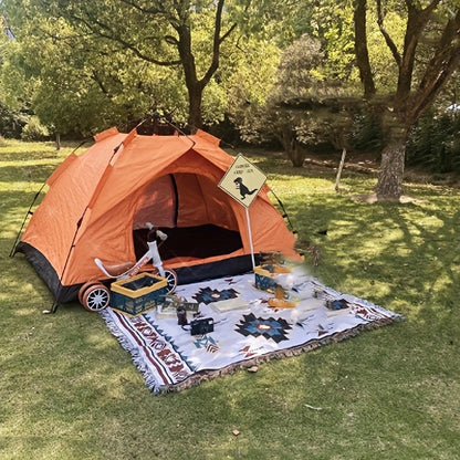 Bohemian Picnic Blanket Mat Outdoor Camping Waterproof Portable Knit Woven Picnic Mat for Beach Park Lawn
