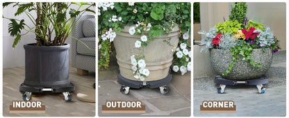 Plant Stand with Wheels 440 lbs – Adjustable 15-22" Heavy Duty Pot Roller with Lockable Swivel Casters for Indoor & Outdoor Planters