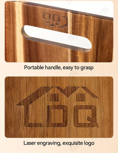 Charcuterie Board Wood 36x11 Extra Long Serving Board with Handles & 2 Display Bases for Parties Wedding Camping Easter Gifts