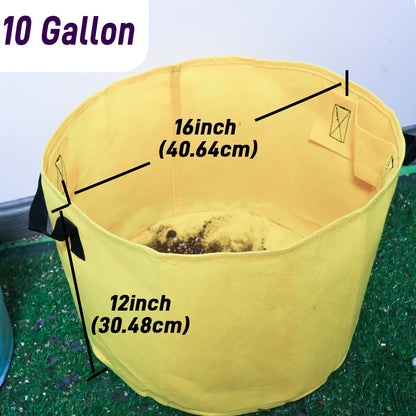 Colorful Grow Bags 10 Gallon 7-Pack with Handles | Breathable Fabric Plant Pots for Tomatoes Vegetables Flowers | Aeration Planter Indoor Outdoor Garden