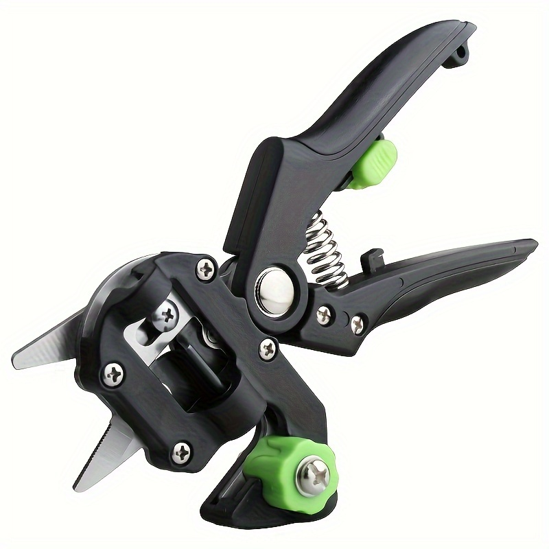 Grafting Scissor Shear Kit with V-Graft, Omega-Graft & U-Graft Blades, Professional High-Carbon Steel Pruner for Fruit Tree Grafting & Plant Propagation