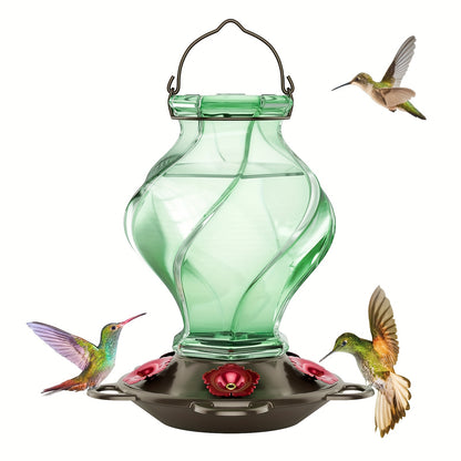 Hummingbird Feeder | Glass Spiral 5 Station Hanging Garden Yard Decor