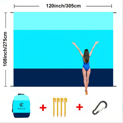 Sandproof Beach Blanket Oversized Extra Large Quick Dry Picnic Mat for Beach Camping Travel – Bohemia Dolphin Sailor Turtle Fish Patterns, 2-10 Adults