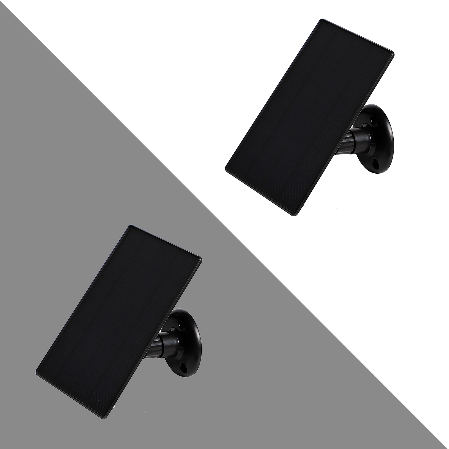 Solar Panel Charger for Security Camera 7W 360° Adjustable USB-C Micro USB Outdoor Weatherproof Continuous Charging for Doorbell Surveillance Camera Smart Light Fan 2 Pack 3 Pack