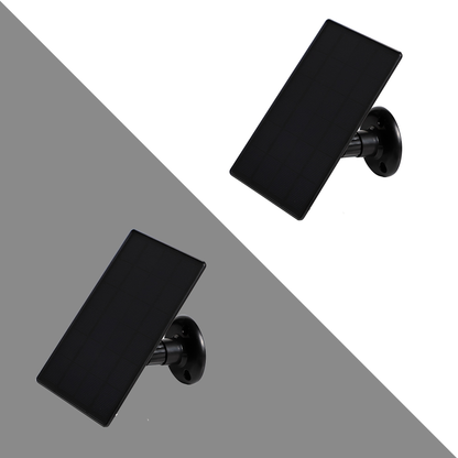 Solar Panel Charger for Security Camera 7W 360° Adjustable USB-C Micro USB Outdoor Weatherproof Continuous Charging for Doorbell Surveillance Camera Smart Light Fan 2 Pack 3 Pack