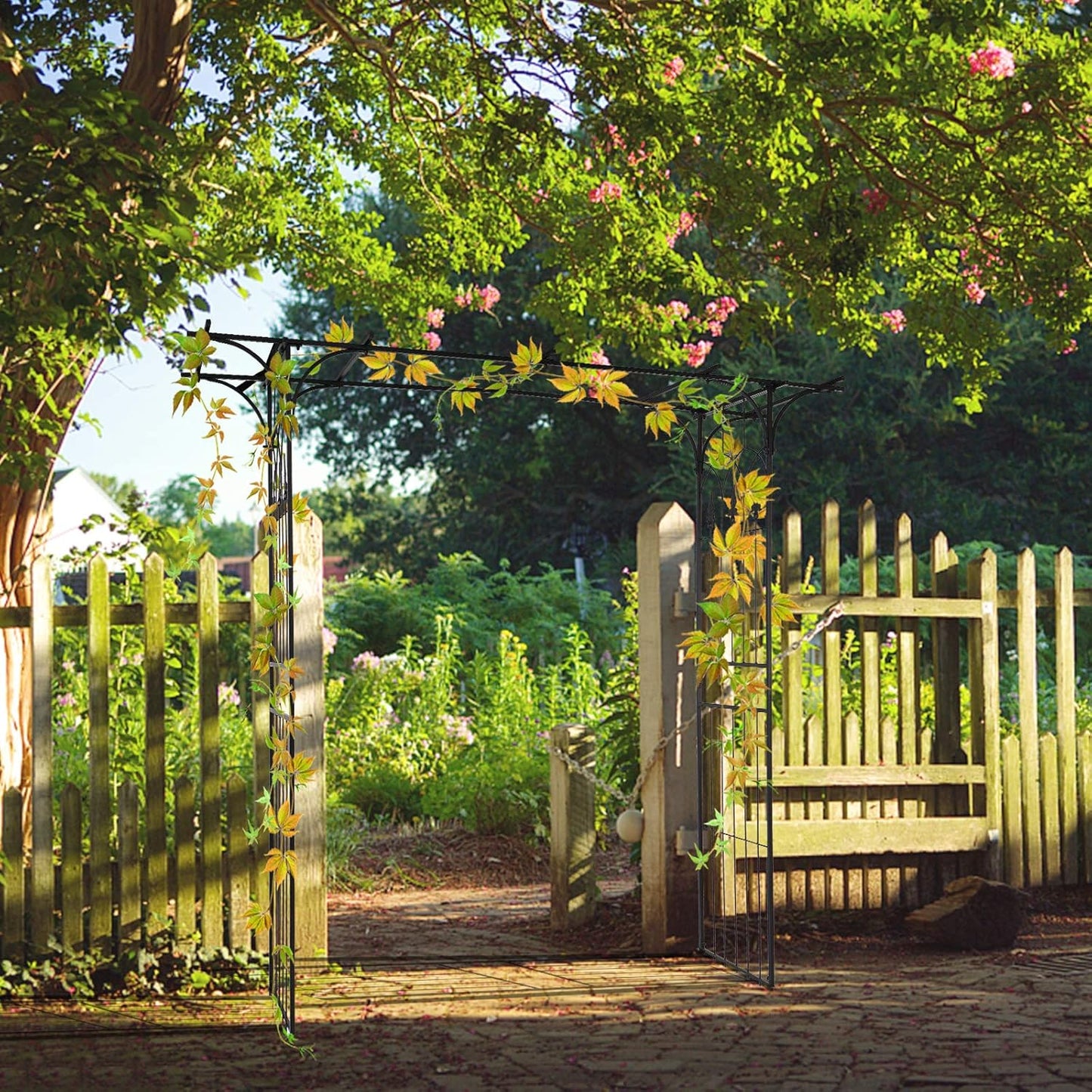 Garden Arbor Arch Metal Rustproof Wedding Climbing Plant Trellis