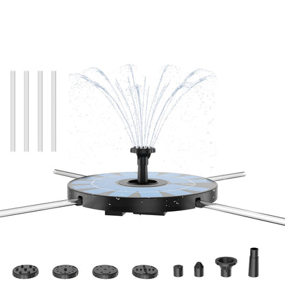 Garden Fountain Solar Powered with Support Rod – Bird Attractor