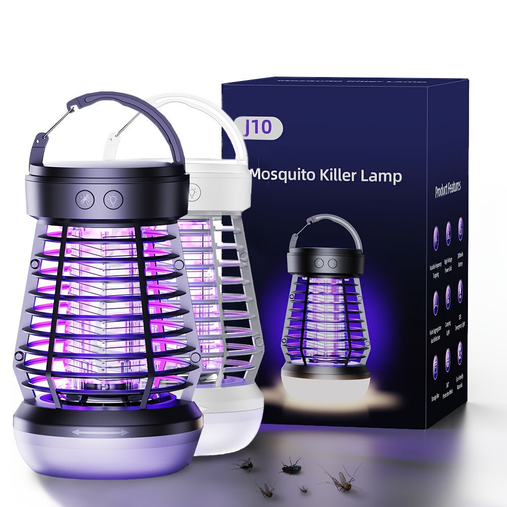 Bug Zapper Rechargeable 3-in-1 with UV Light & 2000V Electric Grid – Portable Mosquito Killer for Indoor & Outdoor Use, 2000mAh Battery, SOS Light, Garden, Yard, Camping, Bedroom