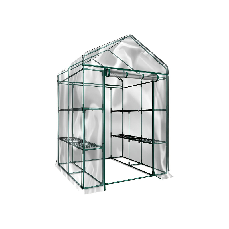 Walk-In Greenhouse Outdoor with Screen Windows – Heavy-Duty PE Cover, Portable Plant Shelter with Shelving Clips, Available in 27", 56" & 71" Sizes