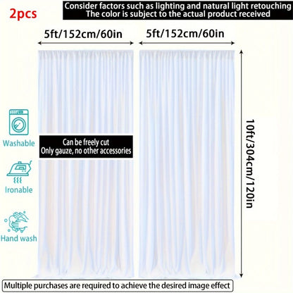 Outdoor Sheer Curtains Mosquito Net Drapes, 2/4 Pcs White Transparent Rod Pocket Handcraft Fabric, Adjustable for Gazebo Porch Patio Backyard Courtyard Cottage, Indoor Wedding Decor