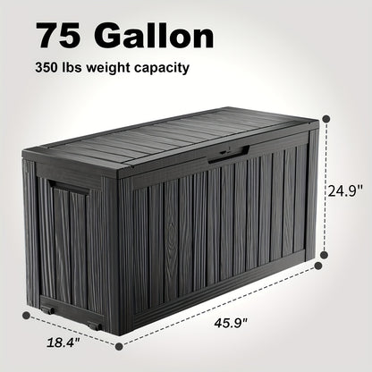 Deck Box XL Resin Lockable Weatherproof UV | Patio Pool Cushion Garden