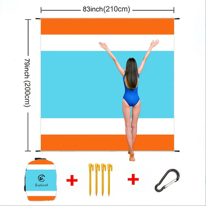 Sandproof Beach Blanket Oversized Extra Large Quick Dry Picnic Mat for Beach Camping Travel – Bohemia Dolphin Sailor Turtle Fish Patterns, 2-10 Adults