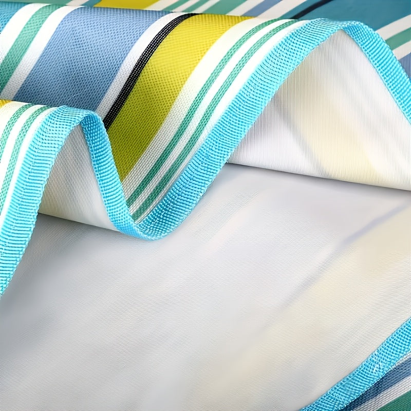Oxford Fabric Picnic Blanket 80x60in Sand-Resistant Waterproof Portable Outdoor Mat for Beach Camping Hiking Festivals – 600D Heavy Duty Ground Cover