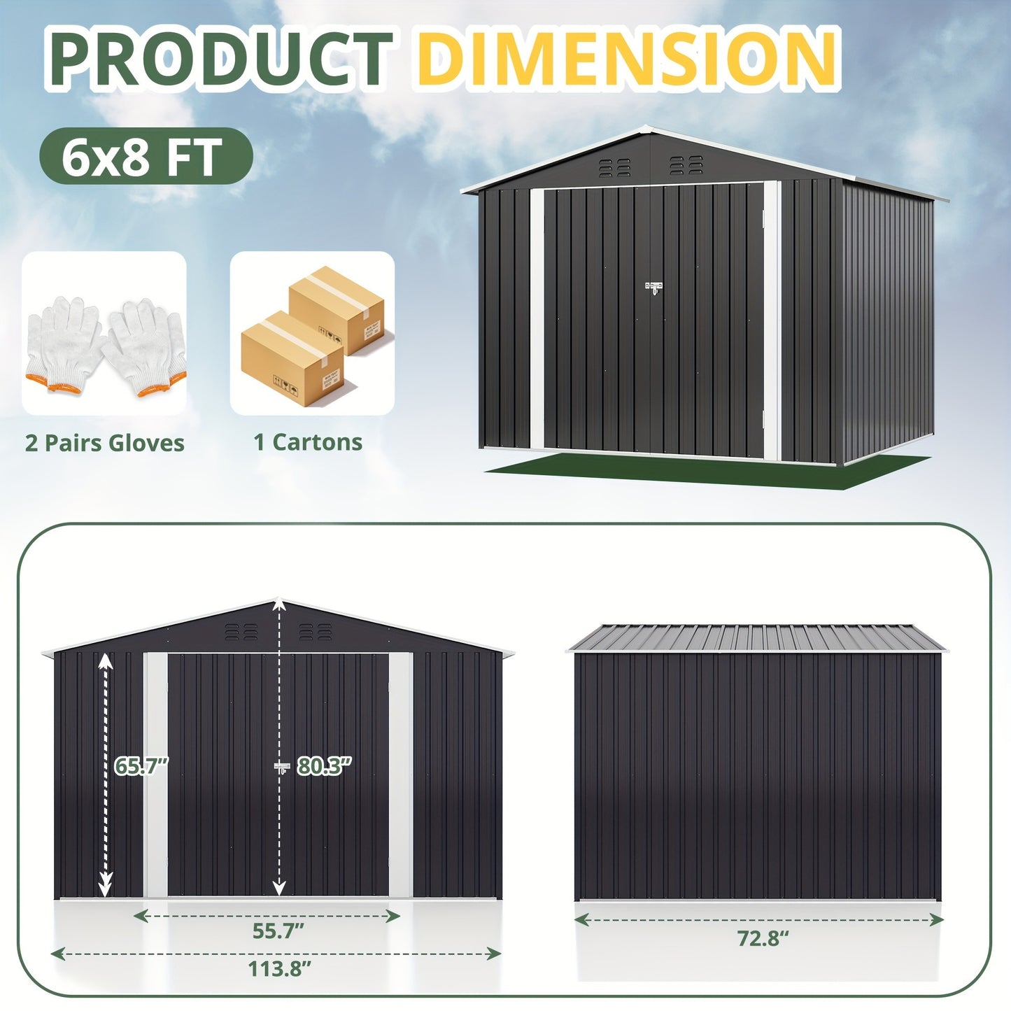 Polycarbonate Greenhouse Kit with Heavy Duty Frame – Garden Shed