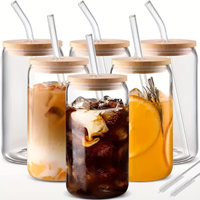 6 Cups + 6 Lids + 6 Straws + 2 Straw Brush Set