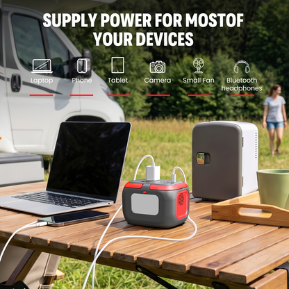 Battery Power Station 120W 97.68Wh 26400mAh Portable Backup with AC Outlet USB-C QC USB-A DC for Camping RV Travel Emergency Home Blackout Outdoor