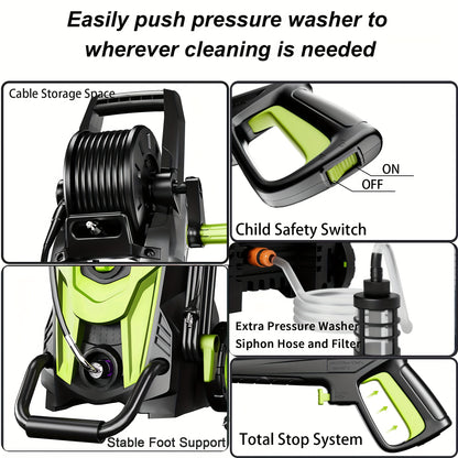 Electric Pressure Washer High PSI | Car Patio Fence Home Foam Cannon