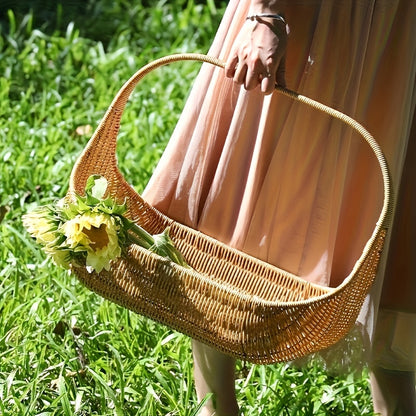 Wicker Picnic Basket | Wedding Gift Flower Fruit Outdoor