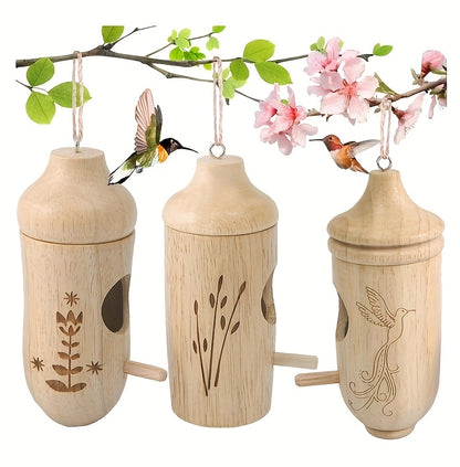 Hummingbird House | 3-Pack Yard Garden Park Birdhouse Nest Decoration