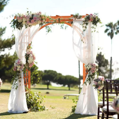 Teak Wood Pergola Arbor 85" Wedding Arch Garden Climbing Trellis