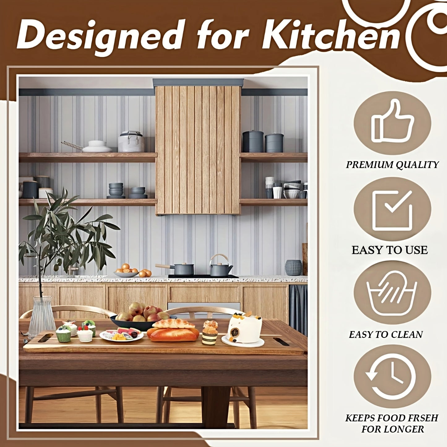 Charcuterie Board Wood 36x11 Extra Long Serving Board with Handles & 2 Display Bases for Parties Wedding Camping Easter Gifts