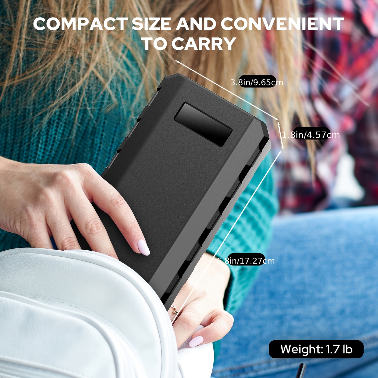 Mini Power Station 65W 88.8Wh 24000mAh Compact Portable Backup with AC Outlet QC3.0 USB DC for Travel Camping Hiking Cycling Road Trip Emergency