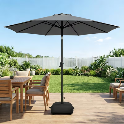 Market Umbrella 9FT Patio Outdoor Table Umbrella with Vent & Base