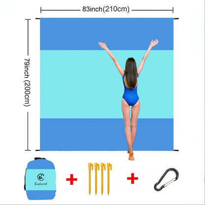 Sandproof Beach Blanket Oversized Extra Large Quick Dry Picnic Mat for Beach Camping Travel – Bohemia Dolphin Sailor Turtle Fish Patterns, 2-10 Adults