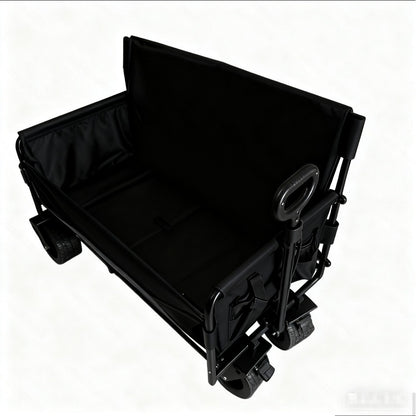 Foldable Utility Wagon Cart 550 lbs – Heavy Duty Collapsible Outdoor Cart with Bench Seat & All-Terrain Wheels