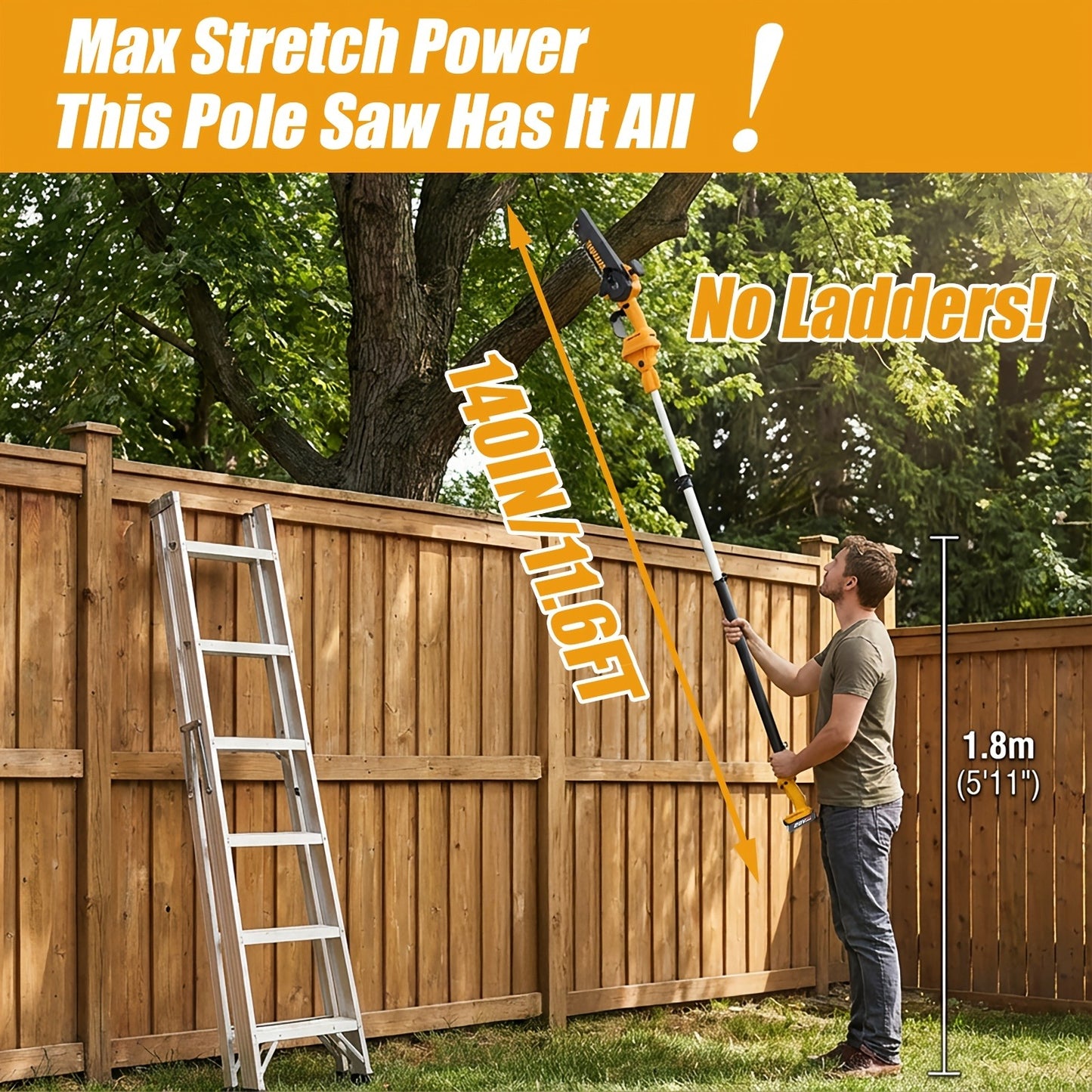 Mini Chainsaw Cordless 6-Inch Brushless with 20V 4.0Ah Rechargeable Battery, One-Hand Electric Handheld Chain Saw for Tree Trimming, Wood Cutting and Yard Work