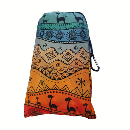 Bohemian Picnic Blanket Lightweight Quick-Dry Outdoor Mat 81"x79" – Fashion Beach Blanket for Camping, Travel, Beach Games & Vacation