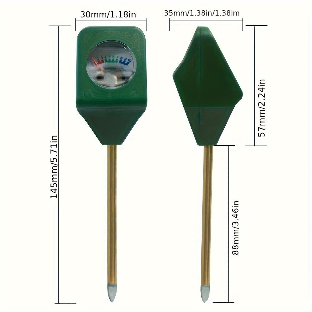 Soil Moisture Meter Probe - Mini Metal Hygrometer Sensor for Garden Plants, Portable Water Analyzer Detector for Flowers, Potted Plants & Lawn (5-Pack)