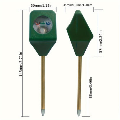 Soil Moisture Meter Probe - Mini Metal Hygrometer Sensor for Garden Plants, Portable Water Analyzer Detector for Flowers, Potted Plants & Lawn (5-Pack)