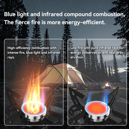 Infrared Camping Stove REDSUN FD1/FD3 | 3.0kW Windproof Portable Gas Stove with Collapsible Stand & EVA Case | Ideal for Hiking, Backpacking & Outdoor Cooking
