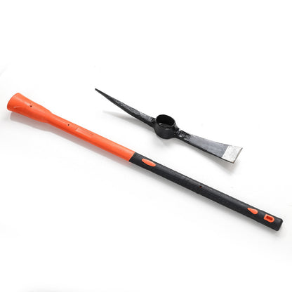 1pc Heavy-Duty Pick Mattock Hoe with Forged Head & 36-Inch Rubber Handle - Professional-Grade Multi-Purpose Pickaxe Suitable for Digging, Weeding, Prospecting, Camping - Heavy Duty Gardening Tool with Metal Head & Non-Slip Handle for Landscaping,