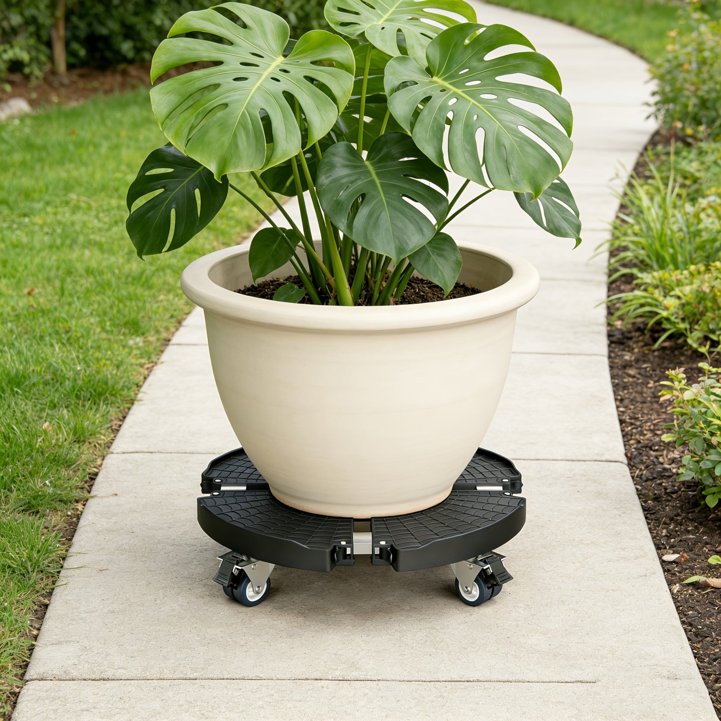 Plant Stand with Wheels 440 lbs – Adjustable 15-22" Heavy Duty Pot Roller with Lockable Swivel Casters for Indoor & Outdoor Planters