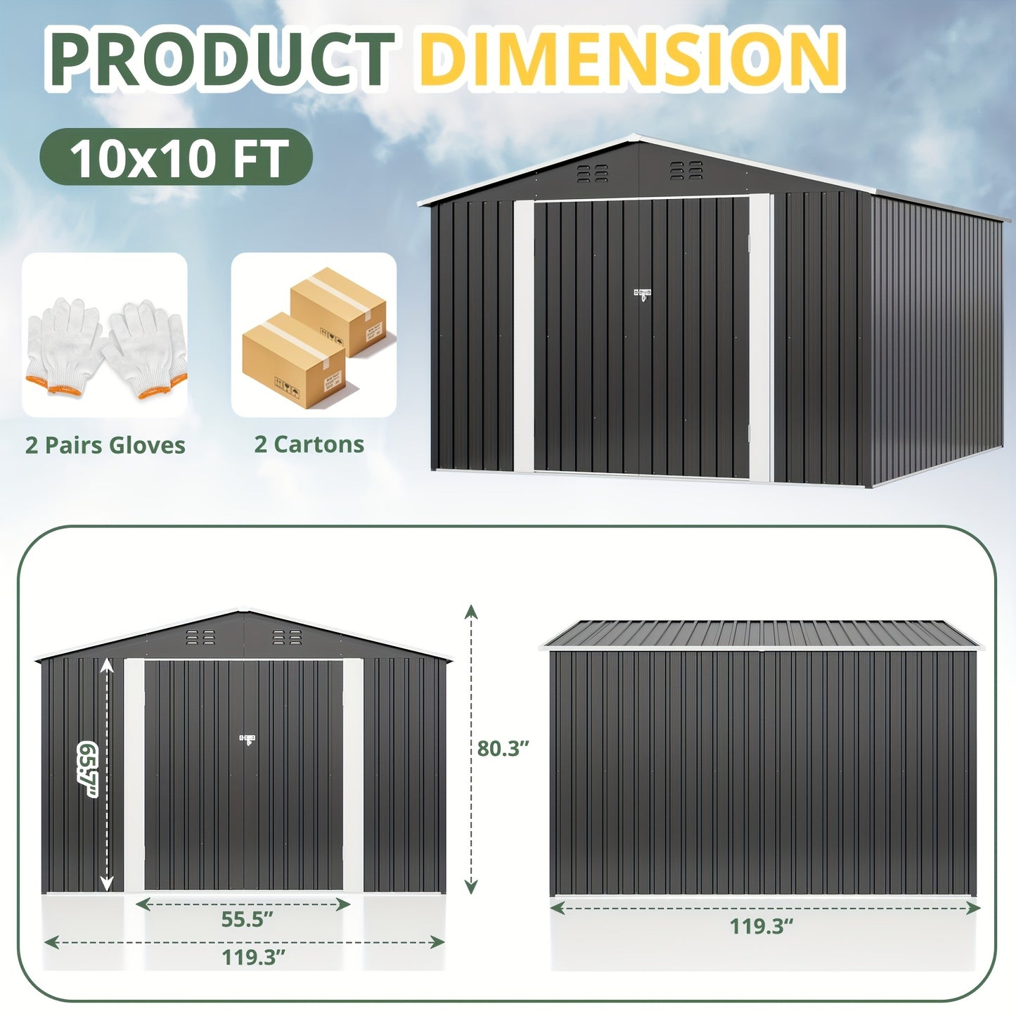 Polycarbonate Greenhouse Kit with Heavy Duty Frame – Garden Shed