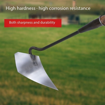 Garden Cultivator Manganese Steel Hand Plough Thickened Triangular Hoe for Plowing, Soil Loosening, Ditching and Fertilizing — Pointed Agricultural Tool for Vegetable Growing