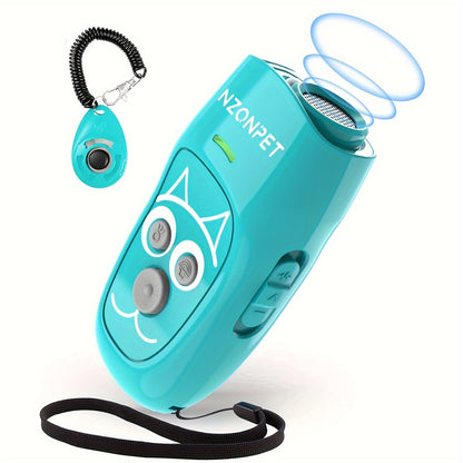 Ultrasonic Dog Bark Control Device 3-in-1 Anti Barking Deterrent Trainer 3 Frequency Modes 16.4Ft Range Rechargeable LED Wrist Strap Indoor Outdoor