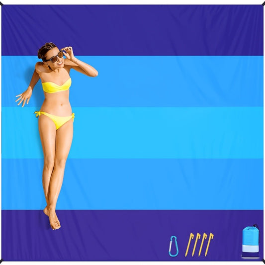 Outdoor Picnic Blanket Sand Free Large Beach Mat Portable Foldable for Travel Camping Beach Days – Lightweight Sand-Proof Ground Cover for Everyone