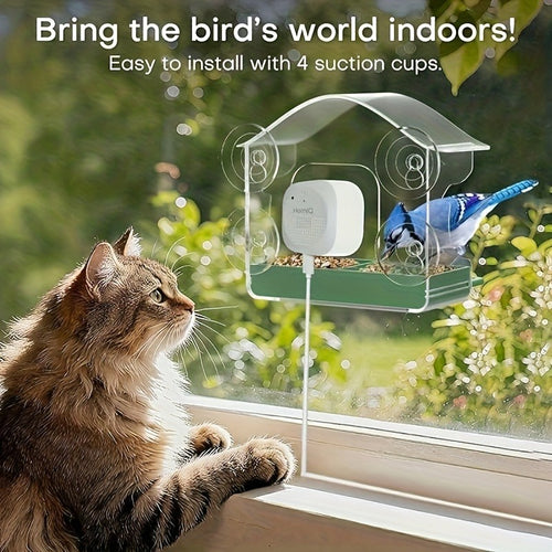 Smart Bird Feeder Camera 2K HD WiFi - AI Capture Night Vision