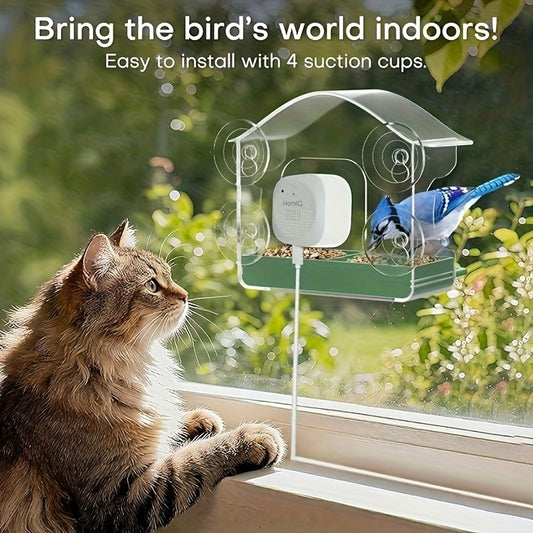 Smart Bird Feeder Camera 2K HD WiFi - AI Capture Night Vision