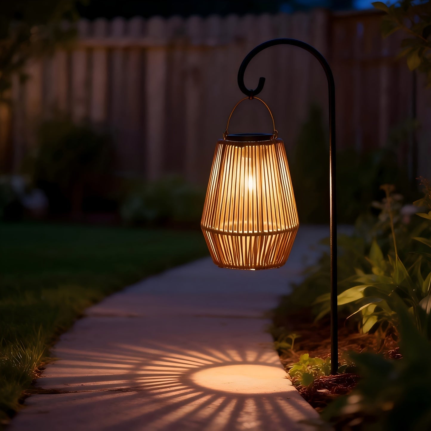 Solar Bamboo Lights Bohemian Style Outdoor Hanging Decoration for Garden Patio Deck Porch Tree Lawn Halloween Christmas 1/2/4pcs
