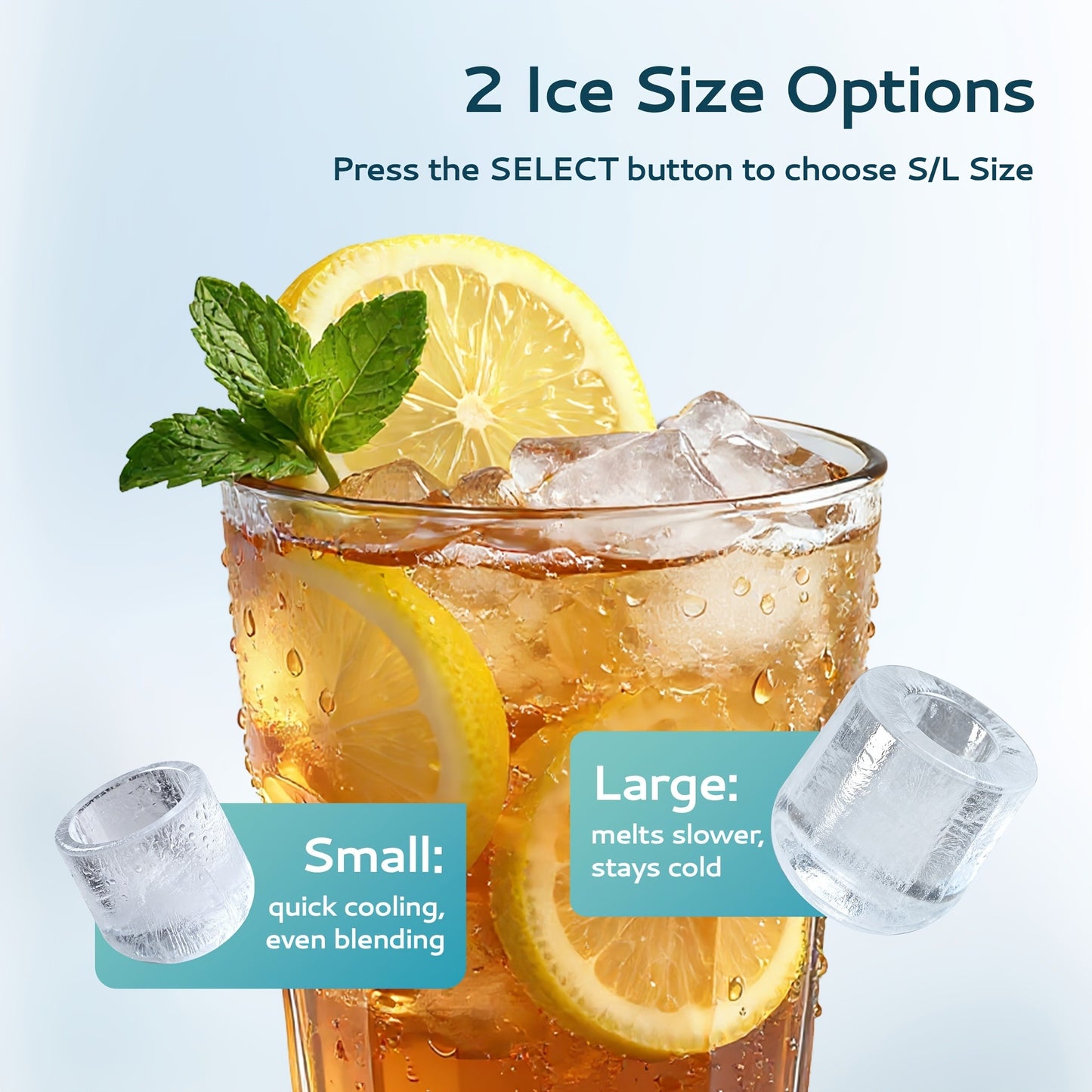 Portable Ice Maker Machine 26-29 Lbs Bullet Ice Self-Cleaning Countertop