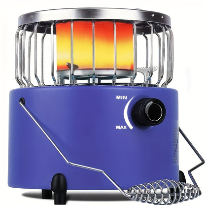 Camping Gas Stove Heater 9000 BTU 2-in-1 Portable Propane Indoor Outdoor Stove with Adjustable Flame, Stainless Steel 10.7x7 Inch, for Cooking, Heating & Emergency Preparedness — VAETTLO